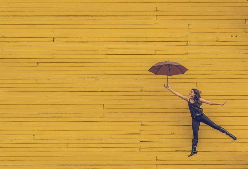 Happy people connecting